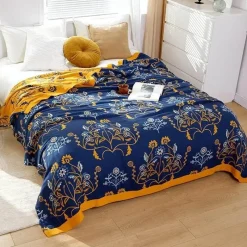 Wrap u0026 Relax Bettzeug-Klimaanlagendecke aus Baumwollgaze – Luxuriöser europäischer Überwurf