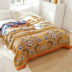 Wrap u0026 Relax Bettzeug-Klimaanlagendecke aus Baumwollgaze – Luxuriöser europäischer Überwurf