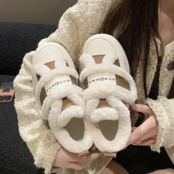 Damen Wilderness Haven Damenschuhe-Klobige Plateauschuhe – Plüsch-Schuhwerk mit erhöhtem Absatz