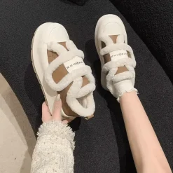 Damen Wilderness Haven Damenschuhe-Klobige Plateauschuhe – Plüsch-Schuhwerk mit erhöhtem Absatz