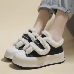 Damen Wilderness Haven Damenschuhe-Klobige Plateauschuhe – Plüsch-Schuhwerk mit erhöhtem Absatz