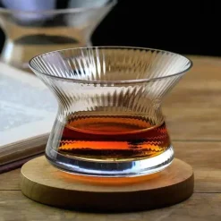 Feast Essentials Küche & Esszimmer-Kōmu geriffeltes Verkostungsglas – Elegantes Wein- und Cocktail-Trinkgeschirr