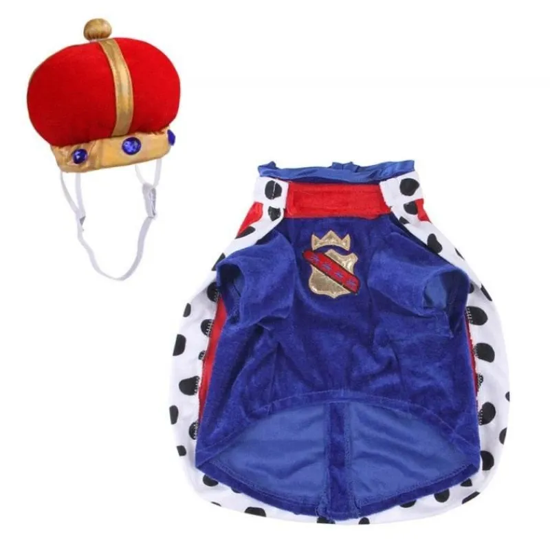Decor Haustierzubehör|Reinigungswerkzeuge Für Haustiere-Königskostüm für Haustiere – Entzückendes königliches Outfit für Hunde und Katzen