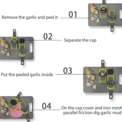 Deco Küche & Esszimmer-Knoblauchmühle - Manuelles Küchenwerkzeug aus Edelstahl