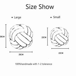 Pillow Haven Bettzeug-Knotenball-Plüschkissen - Gemütliches Dekokissen