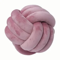Pillow Haven Bettzeug-Knotenball-Plüschkissen - Gemütliches Dekokissen