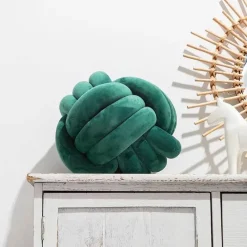 Pillow Haven Bettzeug-Knotenball-Plüschkissen - Gemütliches Dekokissen