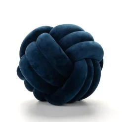 Pillow Haven Bettzeug-Knotenball-Plüschkissen - Gemütliches Dekokissen