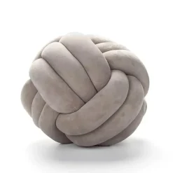 Pillow Haven Bettzeug-Knotenball-Plüschkissen - Gemütliches Dekokissen