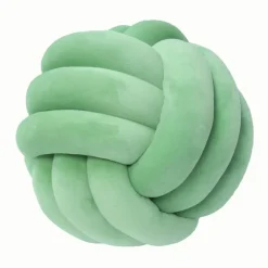 Pillow Haven Bettzeug-Knotenball-Plüschkissen - Gemütliches Dekokissen