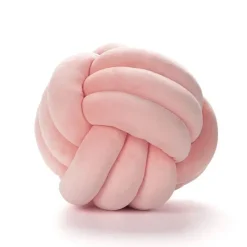 Pillow Haven Bettzeug-Knotenball-Plüschkissen - Gemütliches Dekokissen