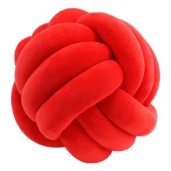 Pillow Haven Bettzeug-Knotenball-Plüschkissen - Gemütliches Dekokissen