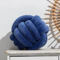 Pillow Haven Bettzeug-Knotenball-Plüschkissen - Gemütliches Dekokissen