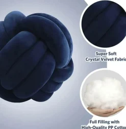Pillow Haven Bettzeug-Knotenball-Plüschkissen - Gemütliches Dekokissen