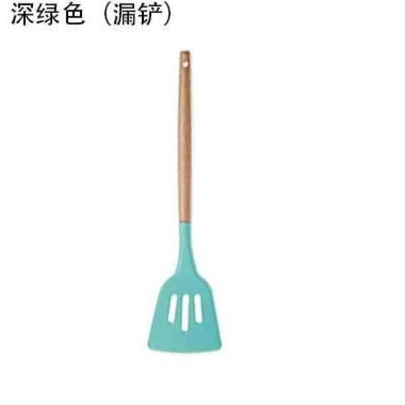 Tom Küche & Esszimmer-Kochutensilien-Set aus Silikon – Küchenutensilien in Lebensmittelqualität mit Holzgriff