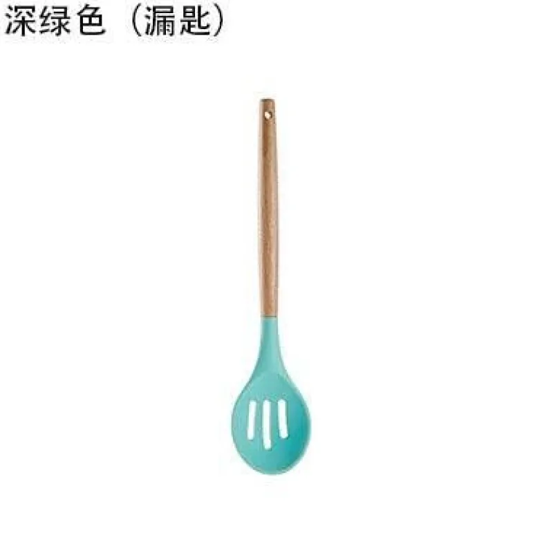 Tom Küche & Esszimmer-Kochutensilien-Set aus Silikon – Küchenutensilien in Lebensmittelqualität mit Holzgriff