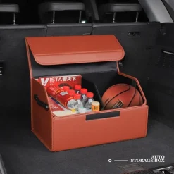 Wild u0026 Free Gear Autozubehör|Automobilindustrie-Kofferraum-Organizer aus Leder – Aufbewahrungsbox mit großem Fassungsvermögen