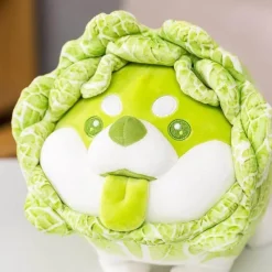Plush Perch Bettzeug-Kohl-Hundekissen - Süßes Plüsch-Gemüse-Haustierspielzeug