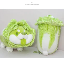 Plush Perch Bettzeug-Kohl-Hundekissen - Süßes Plüsch-Gemüse-Haustierspielzeug