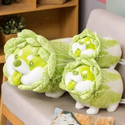 Plush Perch Bettzeug-Kohl-Hundekissen - Süßes Plüsch-Gemüse-Haustierspielzeug