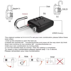 Cozy Living Heimwerkzeuge-Kombinationsschloss mit Druckknopf – schlüsselloses Sicherheitsschloss