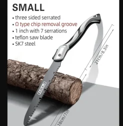 The Outdoor Vault Camping-Werkzeuge|Outdoor-Artikel-Kompakte, zusammenklappbare Handsäge – tragbares Camping-Holzbearbeitungswerkzeug
