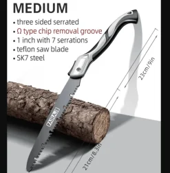 The Outdoor Vault Camping-Werkzeuge|Outdoor-Artikel-Kompakte, zusammenklappbare Handsäge – tragbares Camping-Holzbearbeitungswerkzeug