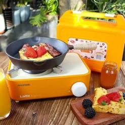 The Decor Haven Camping-Werkzeuge|Camping Im Freien-Kompakter Campingkocher mit einem Brenner – Tragbares Kochzubehör für den Außenbereich