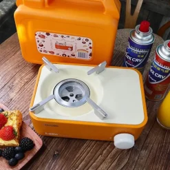 The Decor Haven Camping-Werkzeuge|Camping Im Freien-Kompakter Campingkocher mit einem Brenner – Tragbares Kochzubehör für den Außenbereich