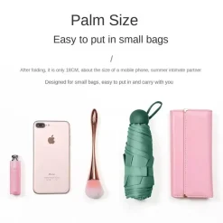 Trail Tech Outdoor-Artikel|Outdoor-Gadgets-Kompakter Mini-Regenschirm für tragbaren Regen- und Sonnenschutz