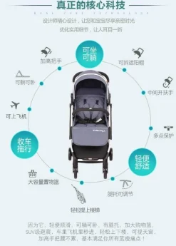 Kinder The Decor Haven Kinderwagen & Zubehör-Kompakter Reisekinderwagen – Leichtes, flughafenfreundliches Design