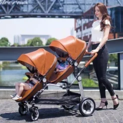 Kinder The Decor Haven Kinderwagen & Zubehör-Kompakter Zwillingskinderwagen – Stilvolles, leichtes Design