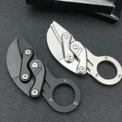 Cozy Living Camping-Werkzeuge|Camping Im Freien-Kompaktes, klappbares Karambitmesser – Taktisches Klauenwerkzeug