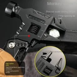 The Decor Haven Camping Im Freien|Outdoor & Garten-Kompaktes Outdoor-Werkzeug – Hochwertiges Hilfswerkzeug aus Edelstahl