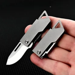 The Outdoor Vault Camping-Werkzeuge|Camping Im Freien-Kompaktes Survivalmesser aus Edelstahl – faltbares Mini-Tool