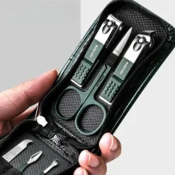 PureGlow Männerpflege|Frauenpflege-Kompaktes tragbares Maniküre-Set – Reise-Nagelpflegeset