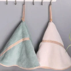 Tom Küche & Esszimmer-Korallensamt-Handtuch – rundes, weiches, super saugfähiges Badetuch