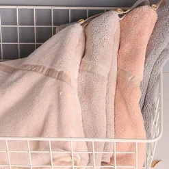 Tom Küche & Esszimmer-Korallensamt-Handtuch – rundes, weiches, super saugfähiges Badetuch