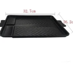 Elegance at the Table Küche & Esszimmer-Koreanische Grillpfanne – Antihaftbeschichtetes, rauchfreies Grilltablett für das Kochen im Innen- und Außenbereich