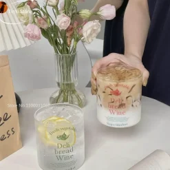 Plates u0026 More Küche & Esszimmer-Koreanische hitzebeständige Glasbecher – 350 ml Trinkgläser für Kaffee, Tee, Milch, Bier, Wasser