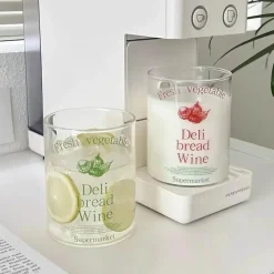 Plates u0026 More Küche & Esszimmer-Koreanische hitzebeständige Glasbecher – 350 ml Trinkgläser für Kaffee, Tee, Milch, Bier, Wasser