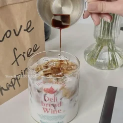 Plates u0026 More Küche & Esszimmer-Koreanische hitzebeständige Glasbecher – 350 ml Trinkgläser für Kaffee, Tee, Milch, Bier, Wasser