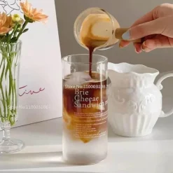 Plates u0026 More Küche & Esszimmer-Koreanische hitzebeständige Glasbecher – 350 ml Trinkgläser für Kaffee, Tee, Milch, Bier, Wasser