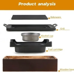 Adventure Basecamp Camping Im Freien|Outdoor-Artikel-Koreanischer Indoor-Barbecue-Grill – Elegantes Holzdesign