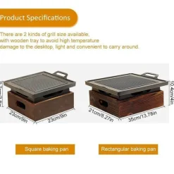 Adventure Basecamp Camping Im Freien|Outdoor-Artikel-Koreanischer Indoor-Barbecue-Grill – Elegantes Holzdesign