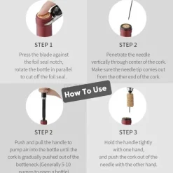 Plates u0026 More Küche & Esszimmer-Korkenzieher-Set – Flaschenöffner mit Luftpumpe und Korkenzieher