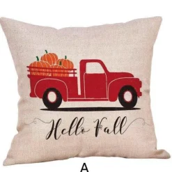 Cozy Haven Bettzeug-Kürbis Truck Kissenbezüge - Halloween Herbst Dekor Akzent