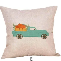 Cozy Haven Bettzeug-Kürbis Truck Kissenbezüge - Halloween Herbst Dekor Akzent