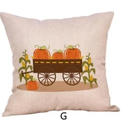 Cozy Haven Bettzeug-Kürbis Truck Kissenbezüge - Halloween Herbst Dekor Akzent