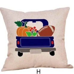 Cozy Haven Bettzeug-Kürbis Truck Kissenbezüge - Halloween Herbst Dekor Akzent